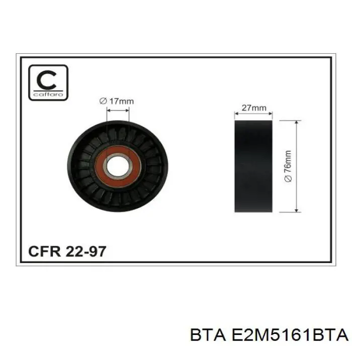Do koszyka E2M5161BTA BTA Rolka napinacza paska napędowego