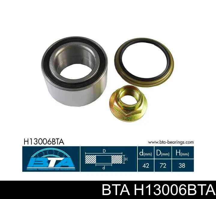 Łożysko piasty przedniej BTA H13006BTA cena, od 23,48 USD