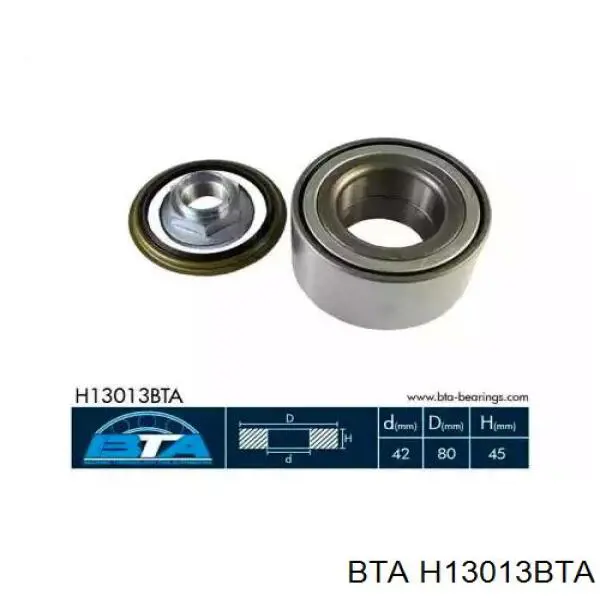 Łożysko piasty przedniej BTA H13013BTA cena, od 30,63 USD