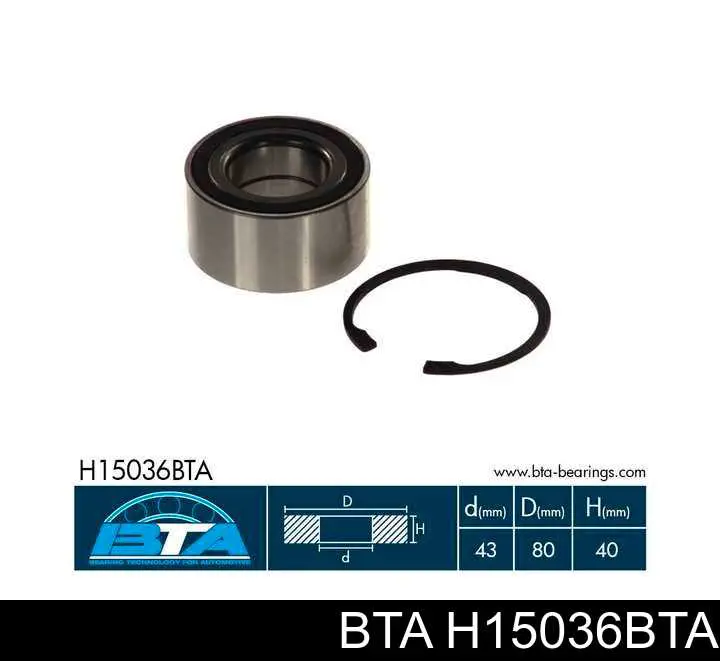 Łożysko piasty przedniej BTA H15036BTA cena, od 26,77 USD