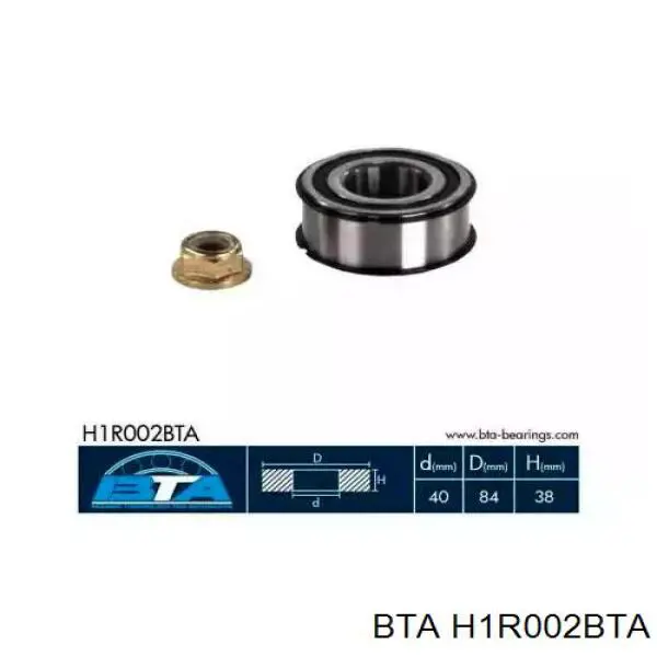 Łożysko piasty przedniej BTA H1R002BTA cena, od 24,49 USD