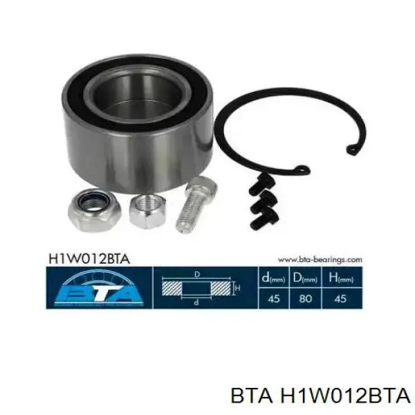 Łożysko piasty przedniej BTA H1W012BTA cena, od 27,48 USD