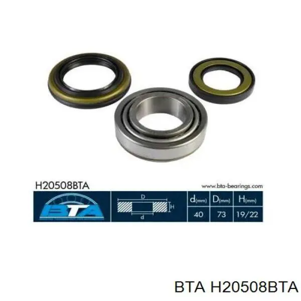 Lożysko piasty tylnej BTA H20508BTA cena, od 28,65 USD