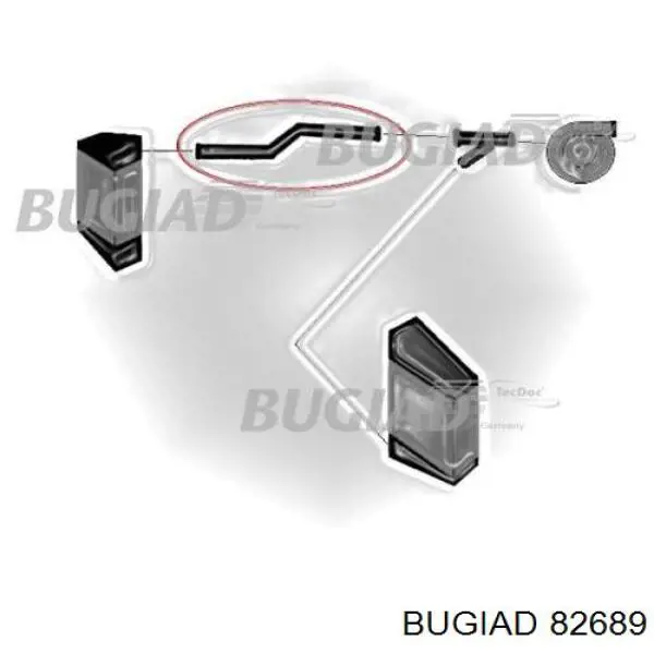 Przewód (króciec) intercoolera Bugiad 82689 cena, od 43,57 USD