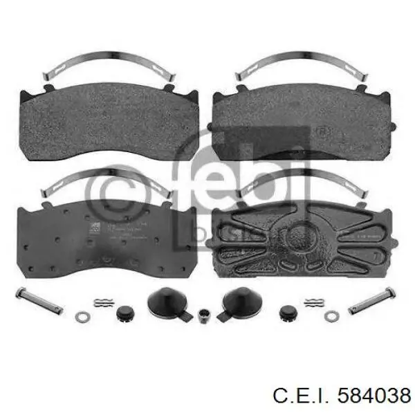 584038 C.e.i. Klocki hamulcowe przednie tarczowe