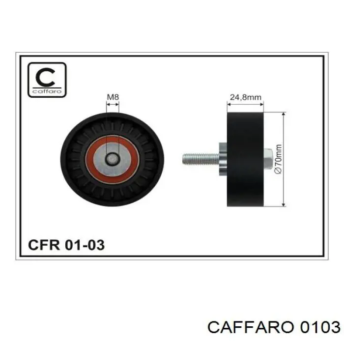 01-03 Caffaro rolka napinacza paska napędowego