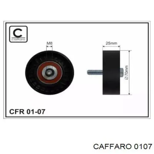 Rolka napinacza paska napędowego Caffaro 0107 cena, od 17,73 USD