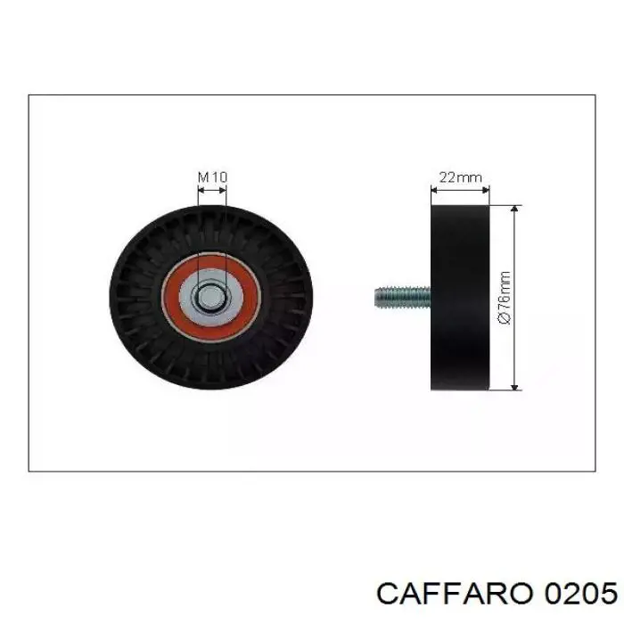 0205 Caffaro Rolka prowadząca, kierunkowa paska napędowego