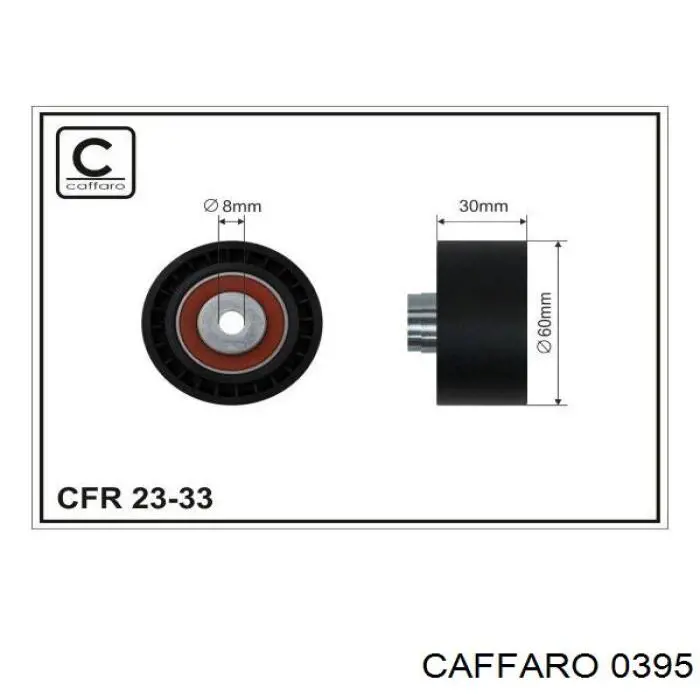 0395 Caffaro Rolka napinacza paska napędowego