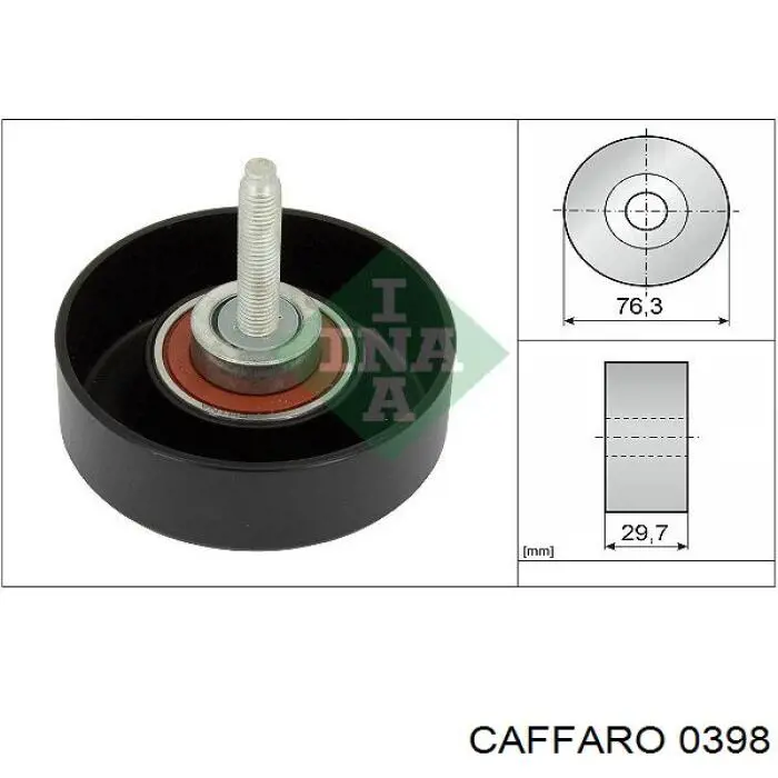 Do koszyka 0398 Caffaro Rolka napinacza paska napędowego