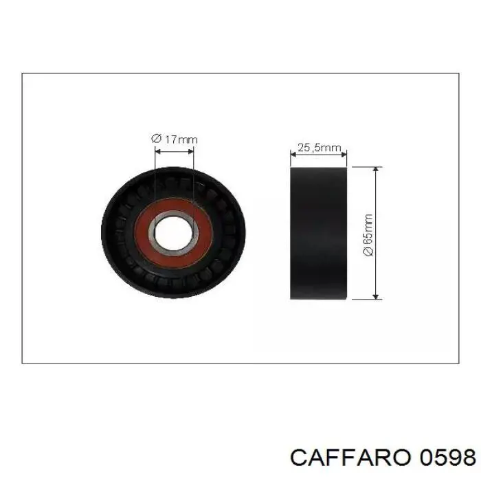 Rolka napinacza paska napędowego Caffaro 0598 cena, od 15,67 USD