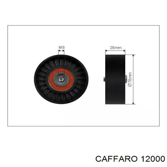 12000 Caffaro Rolka napinacza paska napędowego