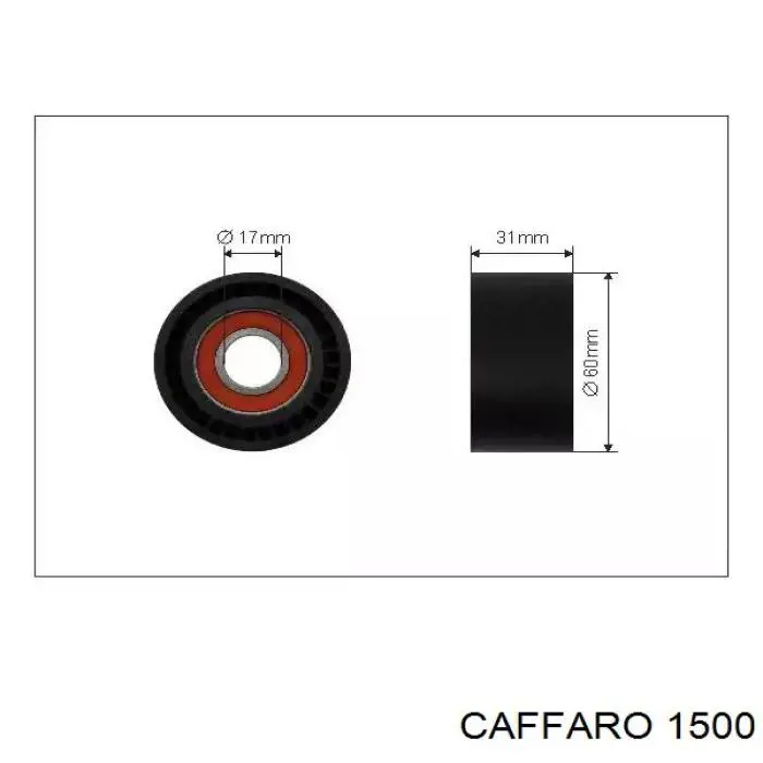 Rolka prowadząca, kierunkowa paska napędowego Caffaro 1500 cena, od 14,05 USD