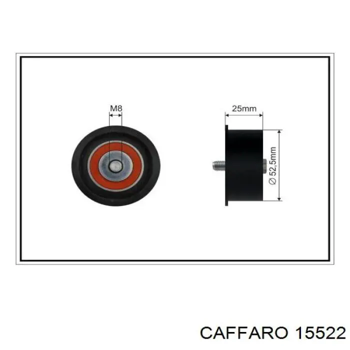 15522 Caffaro rolka prowadząca kierunkowa paska rozrządu