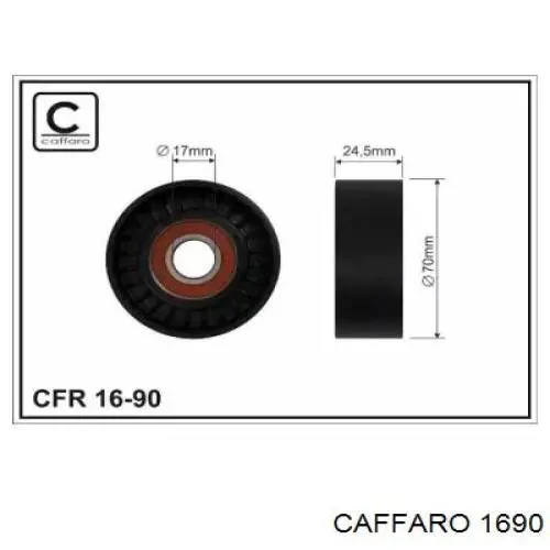 Do koszyka 1690 Caffaro Rolka napinacza paska napędowego