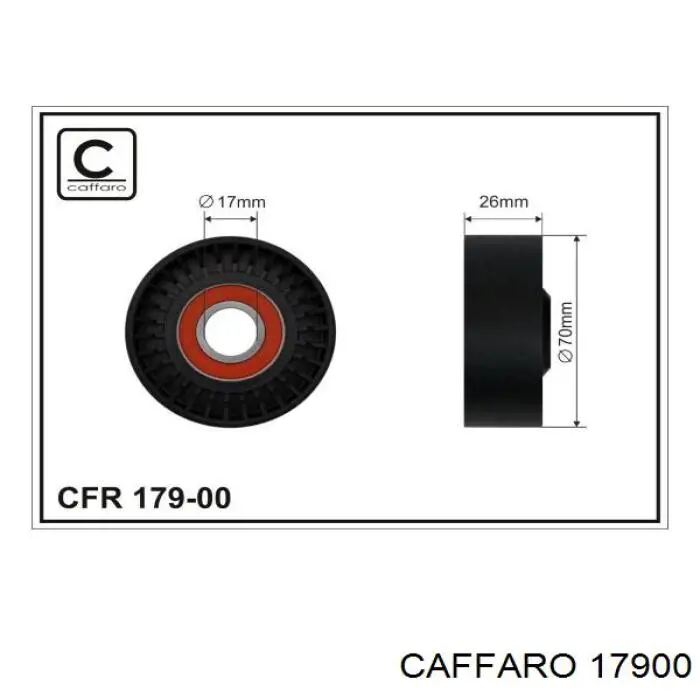 Rolka napinacza paska napędowego Caffaro 17900 cena, od 21,64 USD