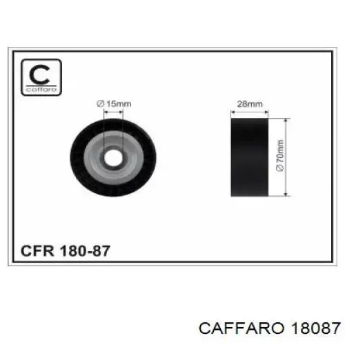 Rolka napinacza paska napędowego Caffaro 18087 cena, od 19,21 USD