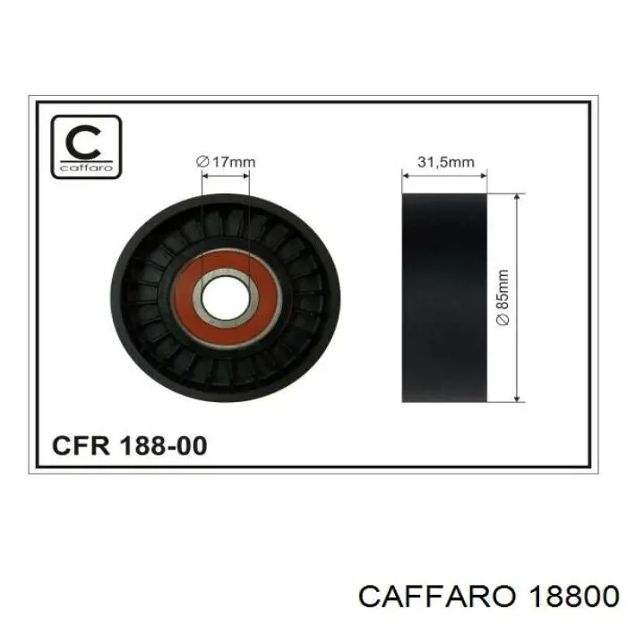 Rolka napinacza paska napędowego Caffaro 18800 cena, od 17,50 USD