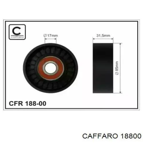 Do koszyka 18800 Caffaro Rolka napinacza paska napędowego