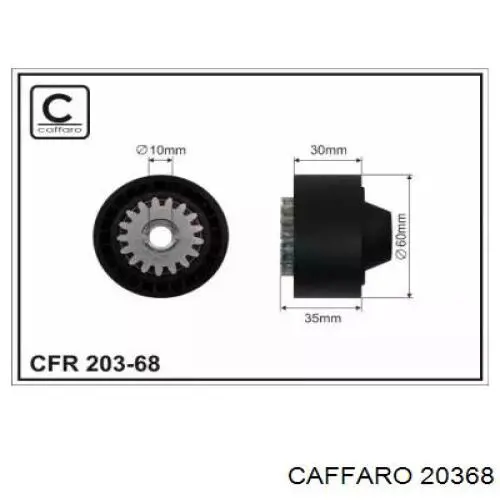 Rolka napinacza paska napędowego Caffaro 20368 cena, od 27,76 USD