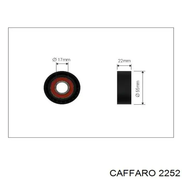 Do koszyka 2252 Caffaro Rolka napinacza paska napędowego