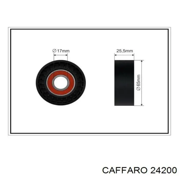 242-00 Caffaro rolka prowadząca, kierunkowa paska napędowego