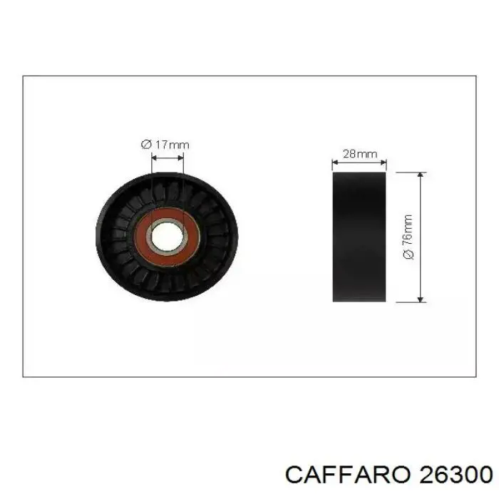 Rolka napinacza paska napędowego Caffaro 26300 cena, od 14,58 USD