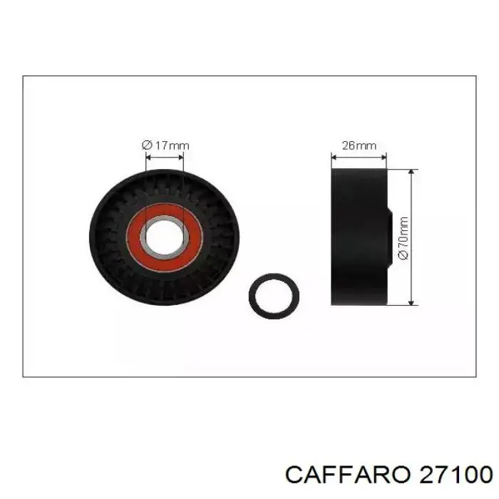 Rolka napinacza paska napędowego Caffaro 27100 cena, od 14,92 USD