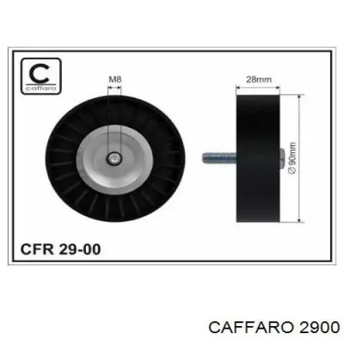 29-00 Caffaro rolka prowadząca, kierunkowa paska napędowego