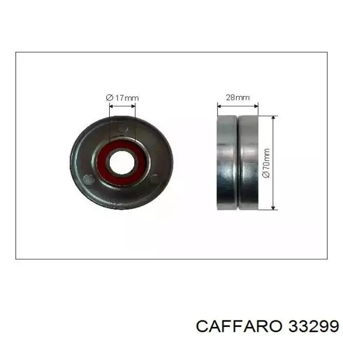 Rolka napinacza paska napędowego Caffaro 33299 cena, od 17,67 USD