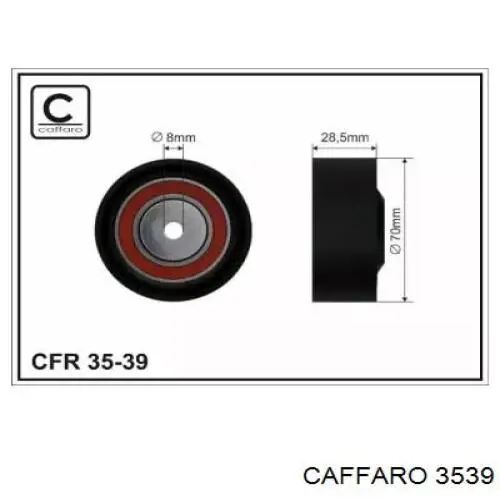 35-39 Caffaro rolka napinacza paska napędowego