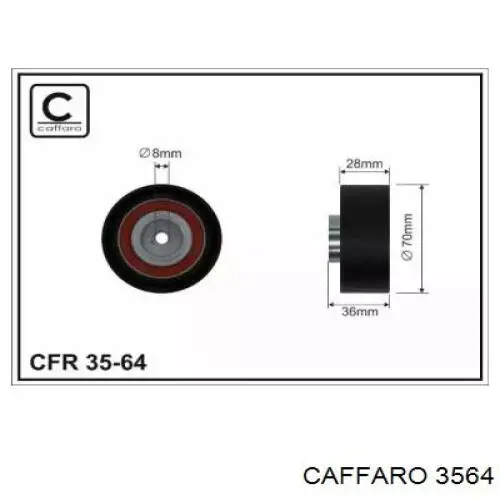 35-64 Caffaro rolka prowadząca kierunkowa paska rozrządu