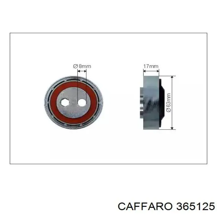 Rolka napinacza paska napędowego Caffaro 365125 cena, od 30,33 USD