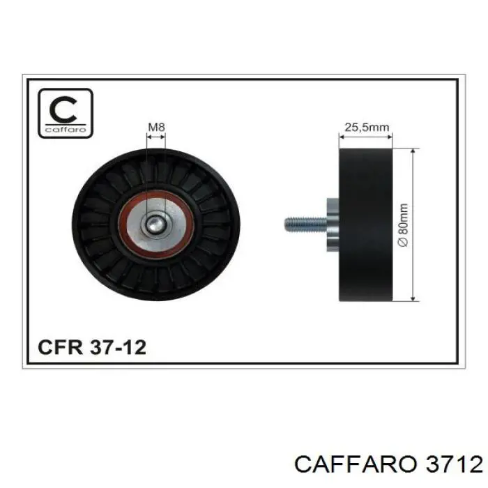 37-12 Caffaro rolka prowadząca, kierunkowa paska napędowego