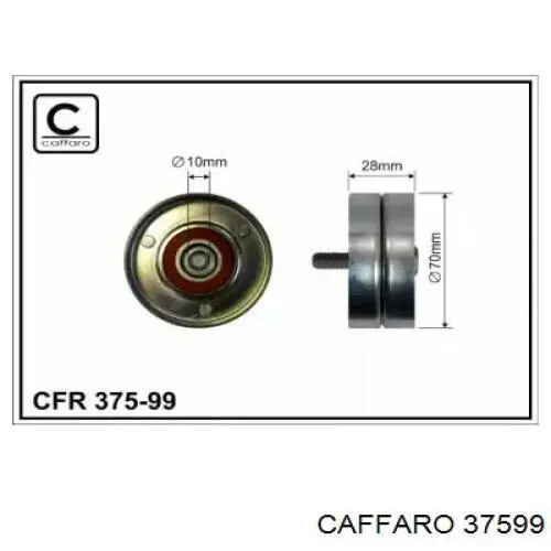 375-99 Caffaro rolka prowadząca, kierunkowa paska napędowego