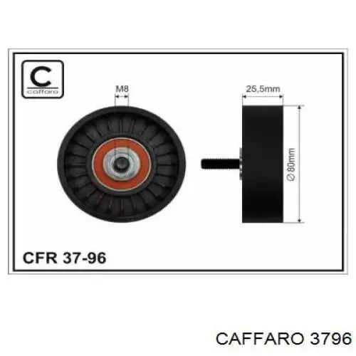 Rolka napinacza paska napędowego Caffaro 3796 cena, od 18,03 USD
