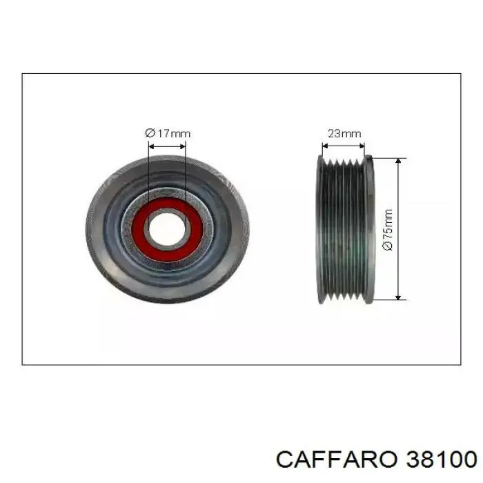 Rolka napinacza paska napędowego Caffaro 38100 cena, od 39,65 USD