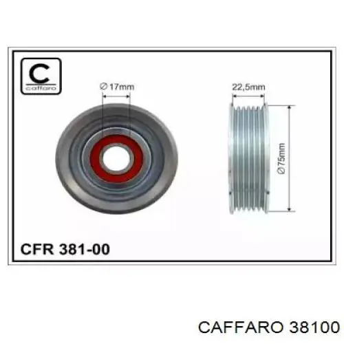 Do koszyka 38100 Caffaro Rolka napinacza paska napędowego