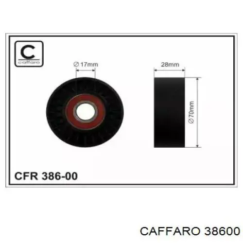 38600 Caffaro Rolka napinacza paska napędowego