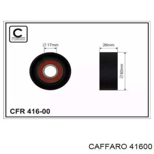 Rolka napinacza paska napędowego Caffaro 41600 cena, od 16,93 USD