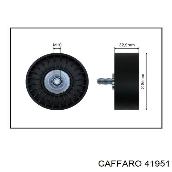 419-51 Caffaro rolka prowadząca, kierunkowa paska napędowego