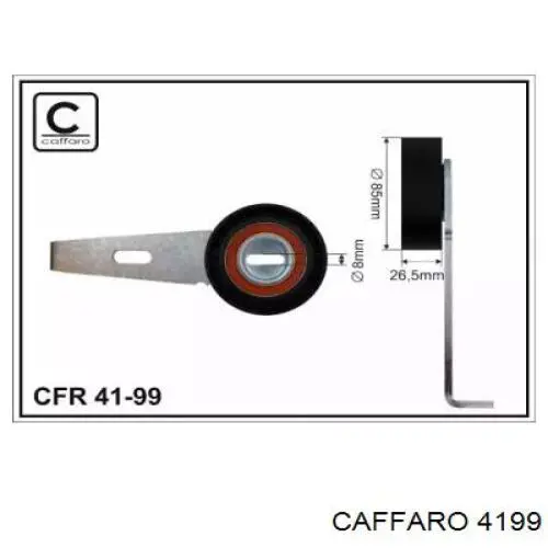 Rolka napinacza paska napędowego Caffaro 4199 cena, od 52,42 USD