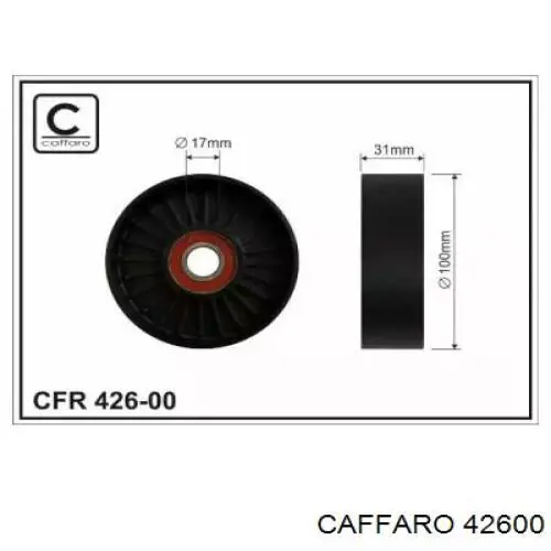 Rolka napinacza paska napędowego Caffaro 42600 cena, od 16,64 USD