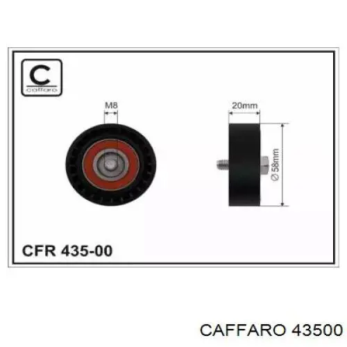 Rolka napinacza paska napędowego Caffaro 43500 cena, od 17,67 USD