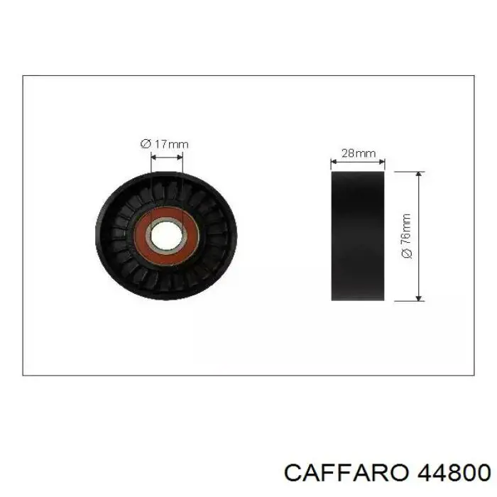 Rolka napinacza paska napędowego Caffaro 44800 cena, od 15,86 USD