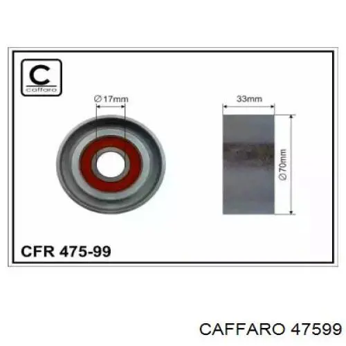 Rolka napinacza paska napędowego Caffaro 47599 cena, od 33,37 USD