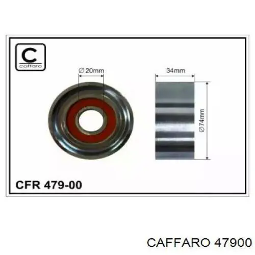 Rolka napinacza paska napędowego Caffaro 47900 cena, od 38,69 USD