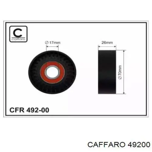 49200 Caffaro Rolka napinacza paska napędowego