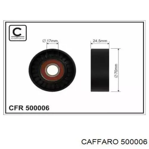 Do koszyka 500006 Caffaro Rolka napinacza paska napędowego
