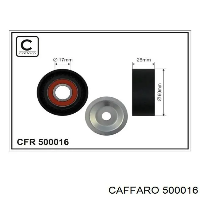 500016 Caffaro Rolka napinacza paska napędowego